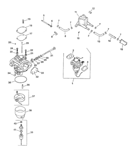Kohler Fuel System Diagram and Parts List for 3654 53AB5B8K100-ZT54 Cub Cadet Lawn Mower